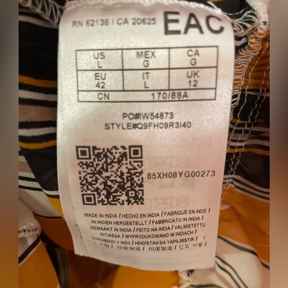 GUESS Off The Shoulder, Sheer Boho Blouse With Bell Sleeve, Size L - Picture 4 of 7